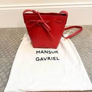 Mansur Gavriel Mini Mini Saffiano Bucket Bag